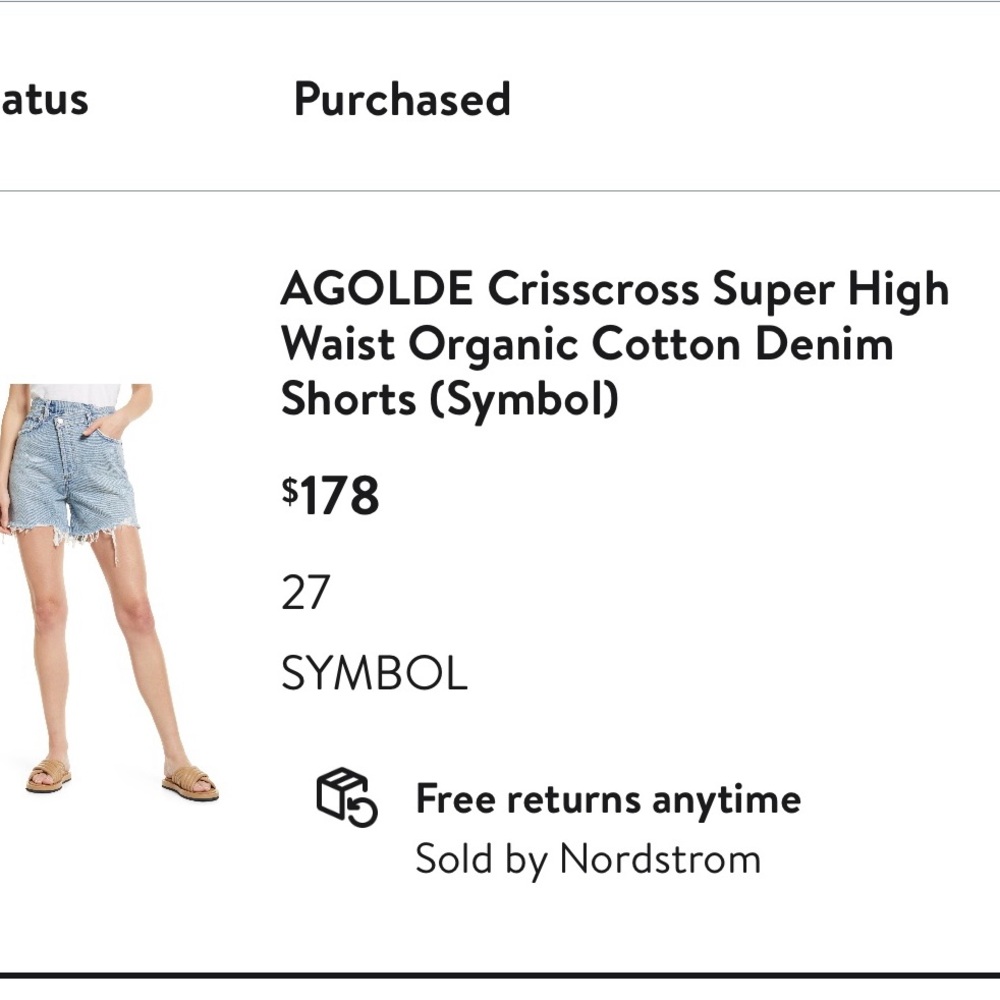 Agolde Blue Jean Shorts High-Waisted Distressed